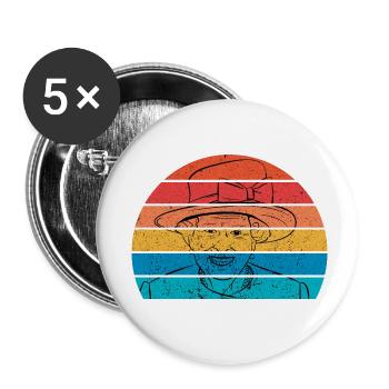 Queen Elizabeth II retro vintage Elizabeth 2 - Buttons small 1''/25 mm (5-pack) - white - Front