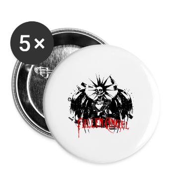 Evil Punk Fallen Angel Grafik Fallen Angel Inschrift - Buttons klein 25 mm (5er Pack) - Weiß - Vorne