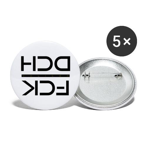 FCK DCH blk - Buttons klein 25 mm (5er Pack)