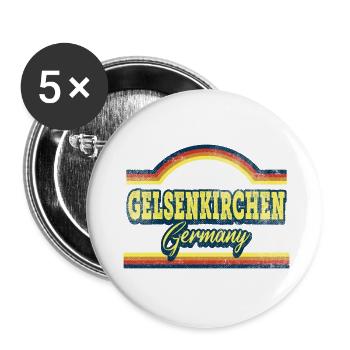 Gelsenkirchen Germany City Font Vintage - Buttons small 1''/25 mm (5-pack) - white - Front