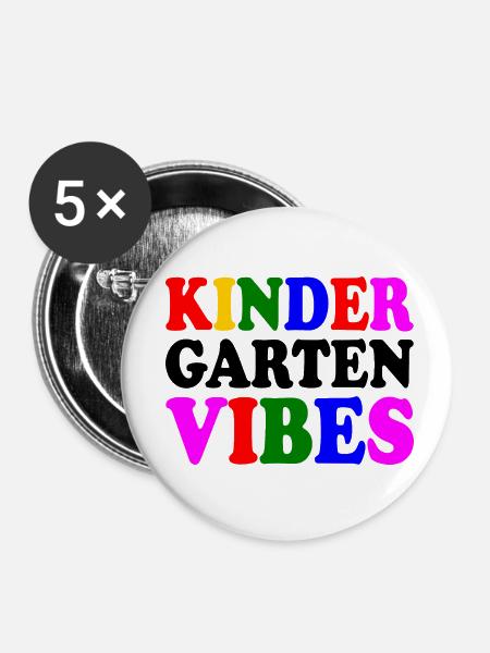 kindergarten vibes - Buttons klein 25 mm (5er Pack) - Weiß