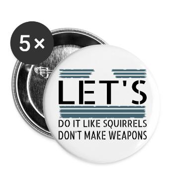 présenter amusant anniversaire flower power paix mondiale - Lot de 5 petits badges (25 mm) - blanc - Devant