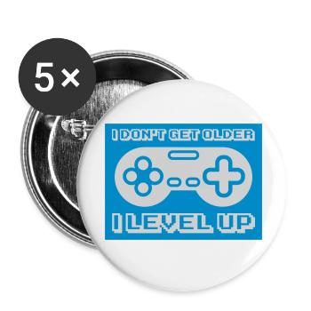 get older level up - Buttons small 1''/25 mm (5-pack) - white - Front