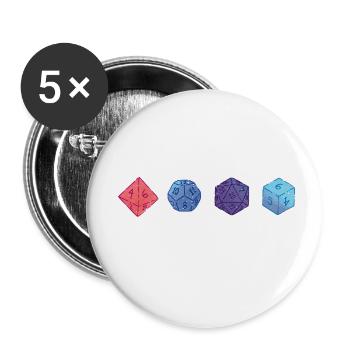 Pen and Paper Für RPG Gaming Vater - Buttons klein 25 mm (5er Pack) - Weiß - Vorne