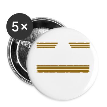 present idea heart hippie flower power - Buttons small 1''/25 mm (5-pack) - white - Front