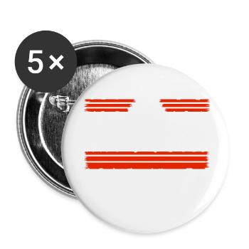 Paix pour Paris Heart Peace Movement présent - Lot de 5 petits badges (25 mm) - blanc - Devant