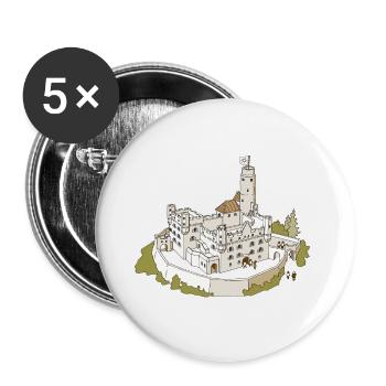 Sunshine Castle - Buttons small 1''/25 mm (5-pack) - white - Front