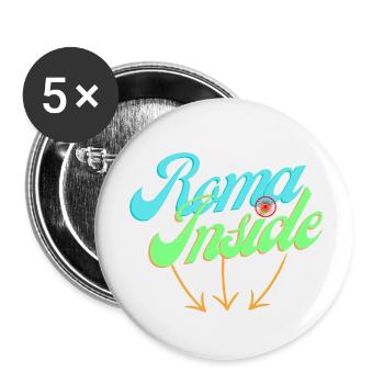 Rome Inside - Buttons small 1''/25 mm (5-pack) - white - Front