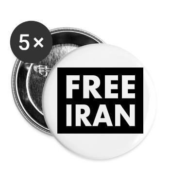 Free iran - Buttons klein 25 mm (5er Pack) - Weiß - Vorne