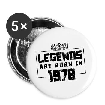 1979 Legends Born in - Buttons small 1''/25 mm (5-pack) - white - Front
