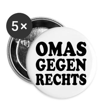 Omas gegen rechts - Buttons klein 25 mm (5er Pack) - Weiß - Vorne