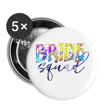 Bride bride wedding stag party bridesmaid party stag party - Buttons small 1''/25 mm (5-pack) - white - Front