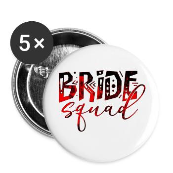 Bride bride wedding stag party bridesmaid party stag party - Buttons small 1''/25 mm (5-pack) - white - Front