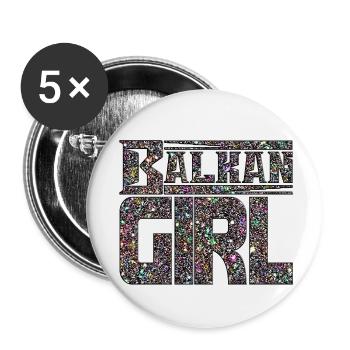 Balkans Croatie Bosnie Serbie juge exyu boy girl - Lot de 5 petits badges (25 mm) - blanc - Devant