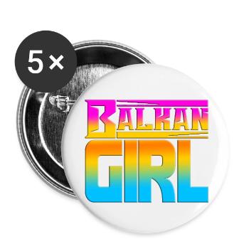 Balkans Croatie Bosnie Serbie juge exyu boy girl - Lot de 5 petits badges (25 mm) - blanc - Devant