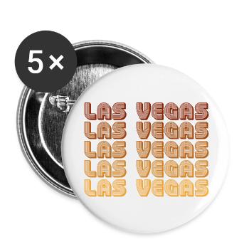 Grille de gradient rétro de Las Vegas - Lot de 5 petits badges (25 mm) - blanc - Devant