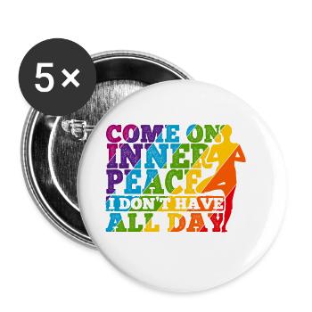 Yogalehrer Spruch Für Yogi Yoga - Buttons klein 25 mm (5er Pack) - Weiß - Vorne