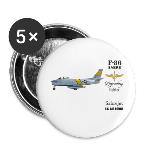 F-86 Sabre - Buttons klein 25 mm (5er Pack)