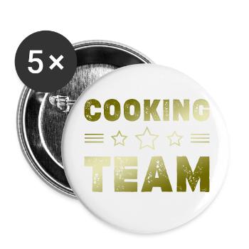 Équipe de cuisine - Lot de 5 petits badges (25 mm) - blanc - Devant