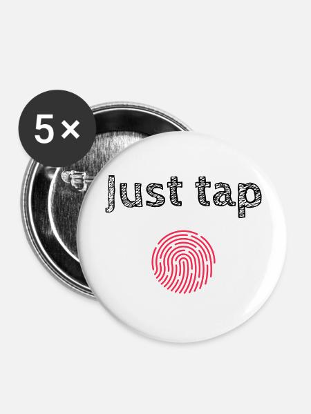 just tap - Buttons klein 25 mm (5er Pack) - Weiß