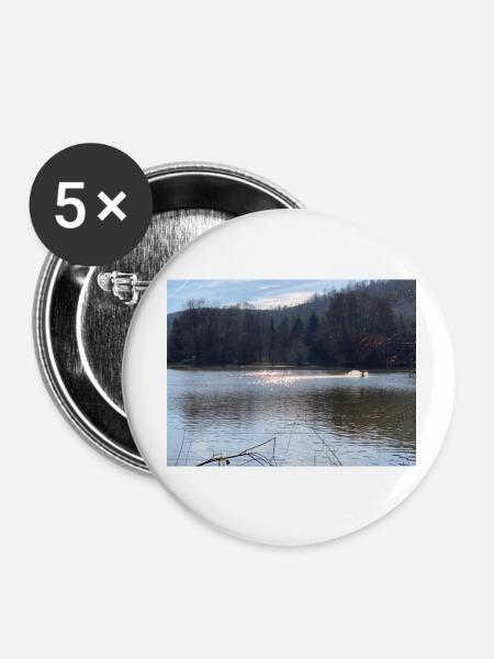 wasser nature - Buttons klein 25 mm (5er Pack) - Weiß