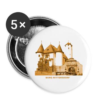 Rittersdorf Burg Eifel Bitburg Rheinland-Pfalz - Buttons klein 25 mm (5er Pack) - Weiß - Vorne