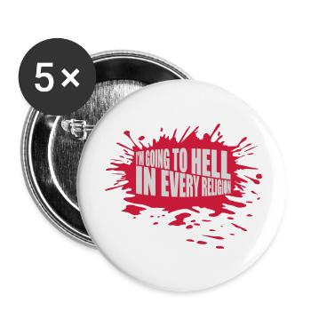 im going to hell - Buttons klein 25 mm (5er Pack) - Weiß - Vorne