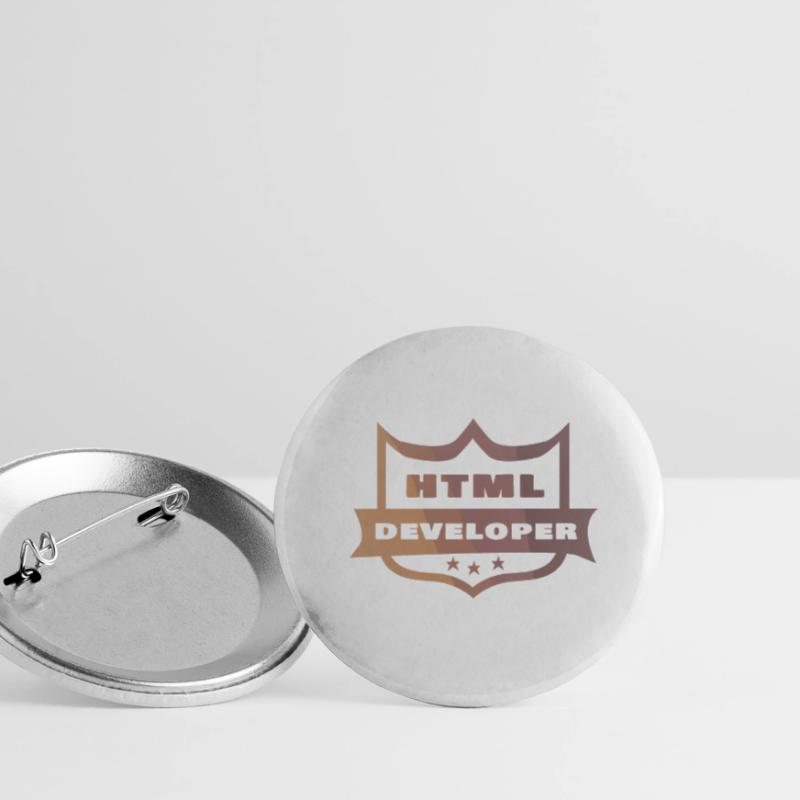 HTML Developer Buttons small 1''/25 mm (5-pack)