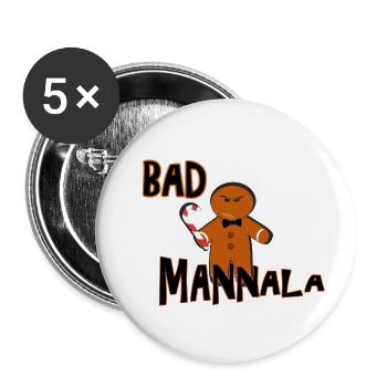 Bad Mannala Alsace - Buttons small 1''/25 mm (5-pack) - white - Front