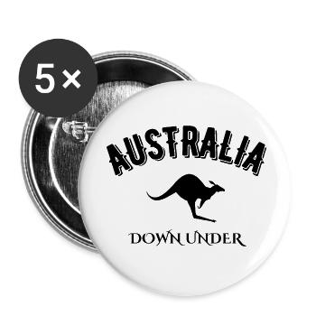 Australien Down Under - Buttons klein 25 mm (5er Pack) - Weiß - Vorne