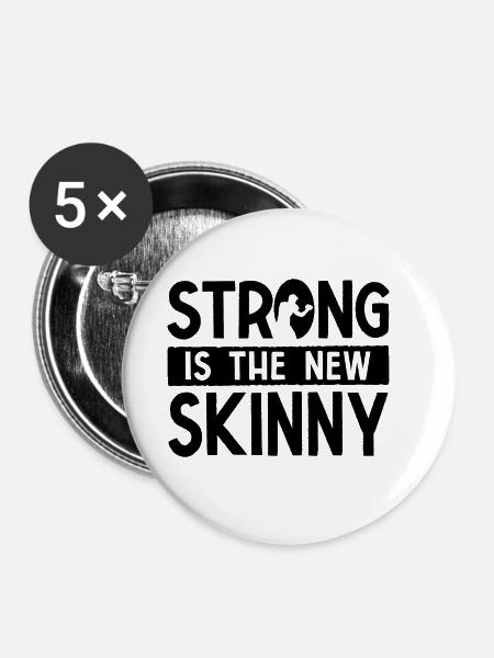 Boxsport Boxing - Buttons klein 25 mm (5er Pack) - Weiß