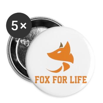 Fuchs fürs Leben 2 - Buttons klein 25 mm (5er Pack) - Weiß - Vorne