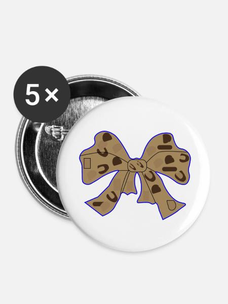 Bändchen - Buttons klein 25 mm (5er Pack) - Weiß