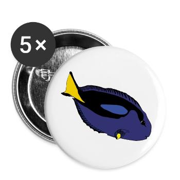 Surgeonfish - Buttons small 1''/25 mm (5-pack) - white - Front