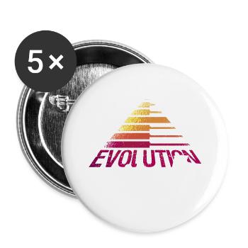 Evolution Piano Musician Keyboard Orchestra - Buttons klein 25 mm (5er Pack) - Weiß - Vorne