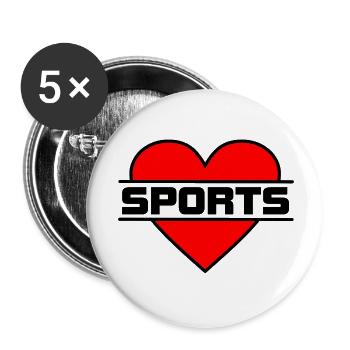 Liebe dich Herz 032 - Buttons klein 25 mm (5er Pack) - Weiß - Vorne
