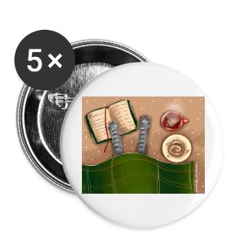 Journée parfaite - Lot de 5 petits badges (25 mm) - blanc - Devant