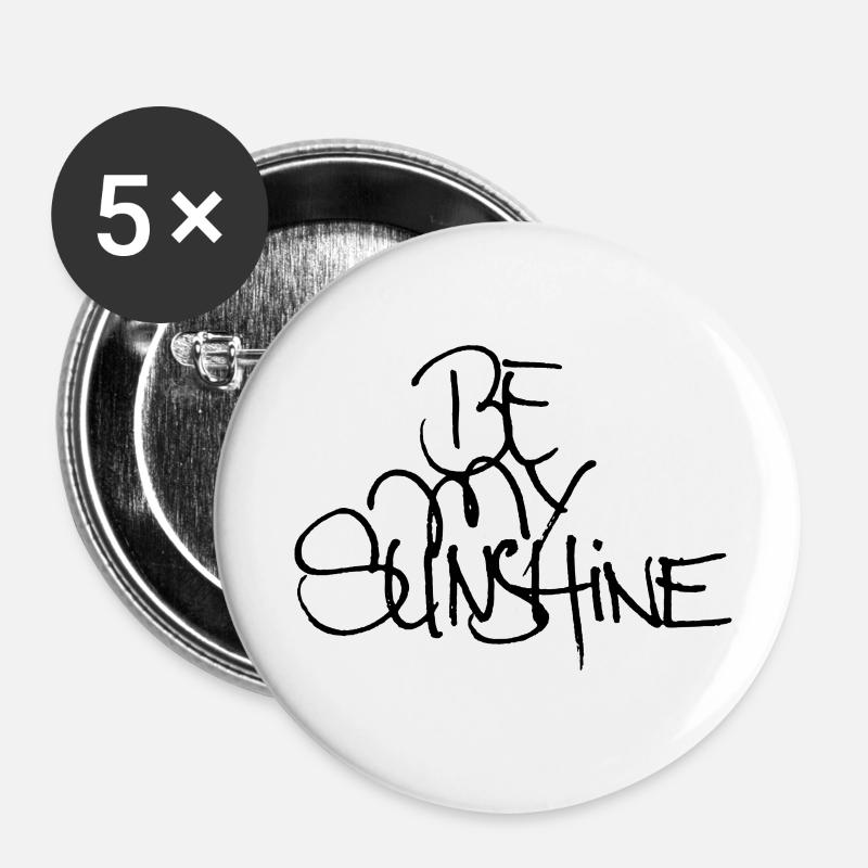 Sois mon soleil - Lot de 5 petits badges (25 mm) - blanc
