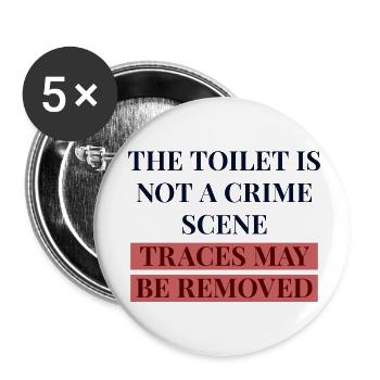 toilet - Buttons small 1''/25 mm (5-pack) - white - Front