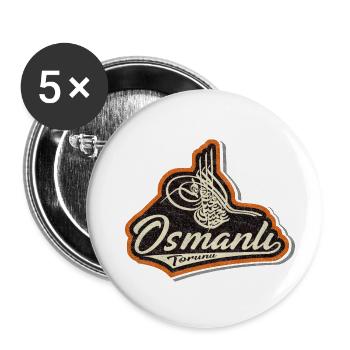 Osmanlı - Buttons small 1''/25 mm (5-pack) - white - Front