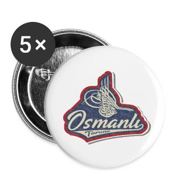 Osmanlı - Buttons small 1''/25 mm (5-pack) - white - Front