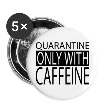 office geek coffee drink caffeine cool fun - Buttons small 1''/25 mm (5-pack) - white - Front