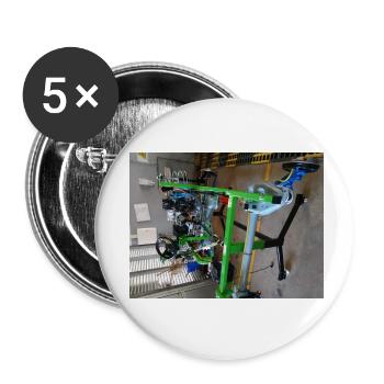 VOITURES - Lot de 5 petits badges (25 mm) - blanc - Devant