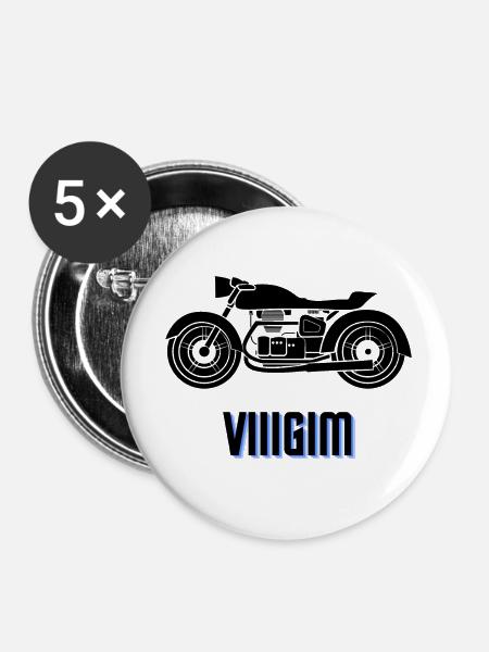 Gewohnheit - Buttons klein 25 mm (5er Pack) - Weiß