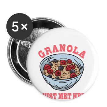 Granola - Buttons klein 25 mm (5er Pack) - Weiß - Vorne