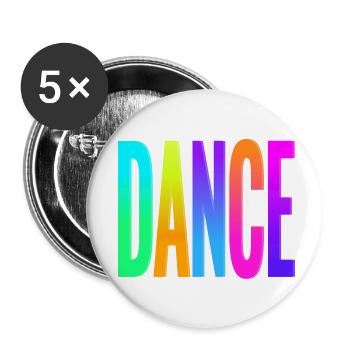 Dance - Buttons klein 25 mm (5er Pack) - Weiß - Vorne