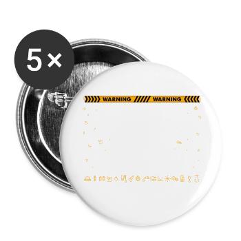 Niedliche Physik Kunst für Männer Frauen Physik Lehrer - Buttons klein 25 mm (5er Pack) - Weiß - Vorne