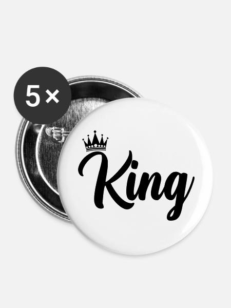 king - Buttons klein 25 mm (5er Pack) - Weiß