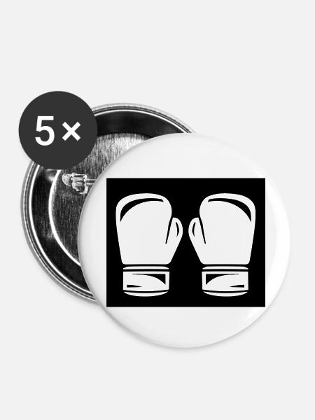 boxing - Buttons klein 25 mm (5er Pack) - Weiß