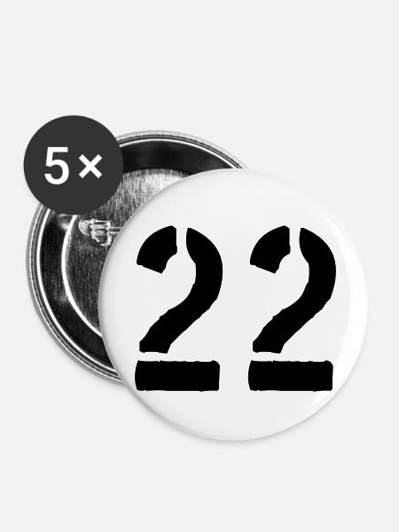 22 - Buttons klein 25 mm (5er Pack) - Weiß